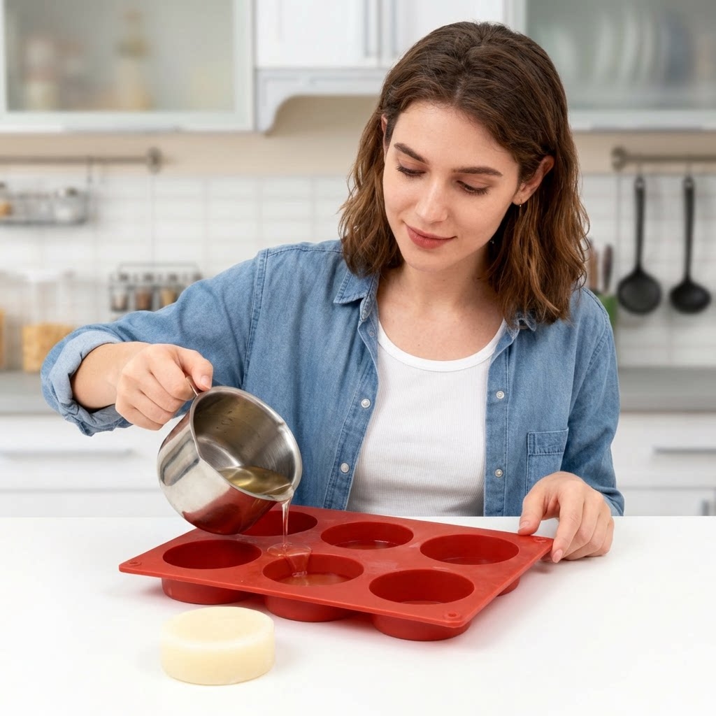 Round Silicone Soap Mold DIY H - مراجعة Candle Making Business وسعره