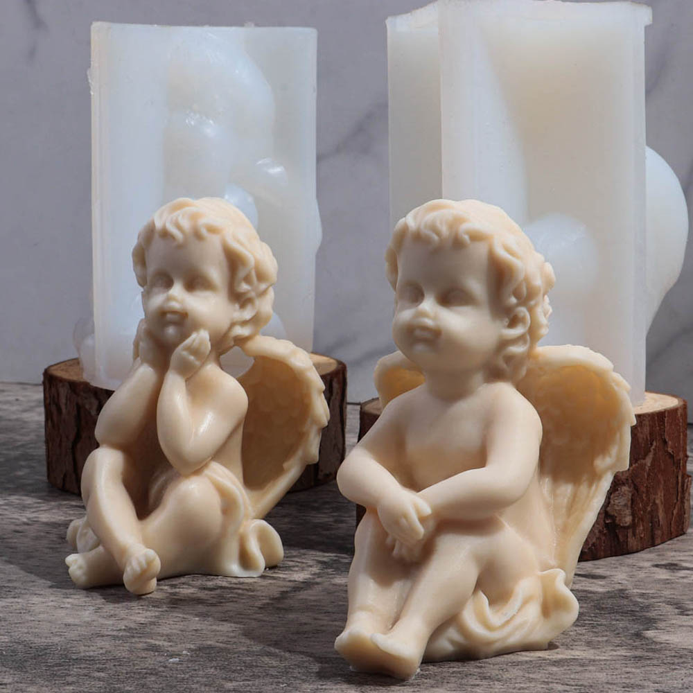 3D Angel Children Silicone Mol - مراجعة Candle Making Kit For Kids وسعره