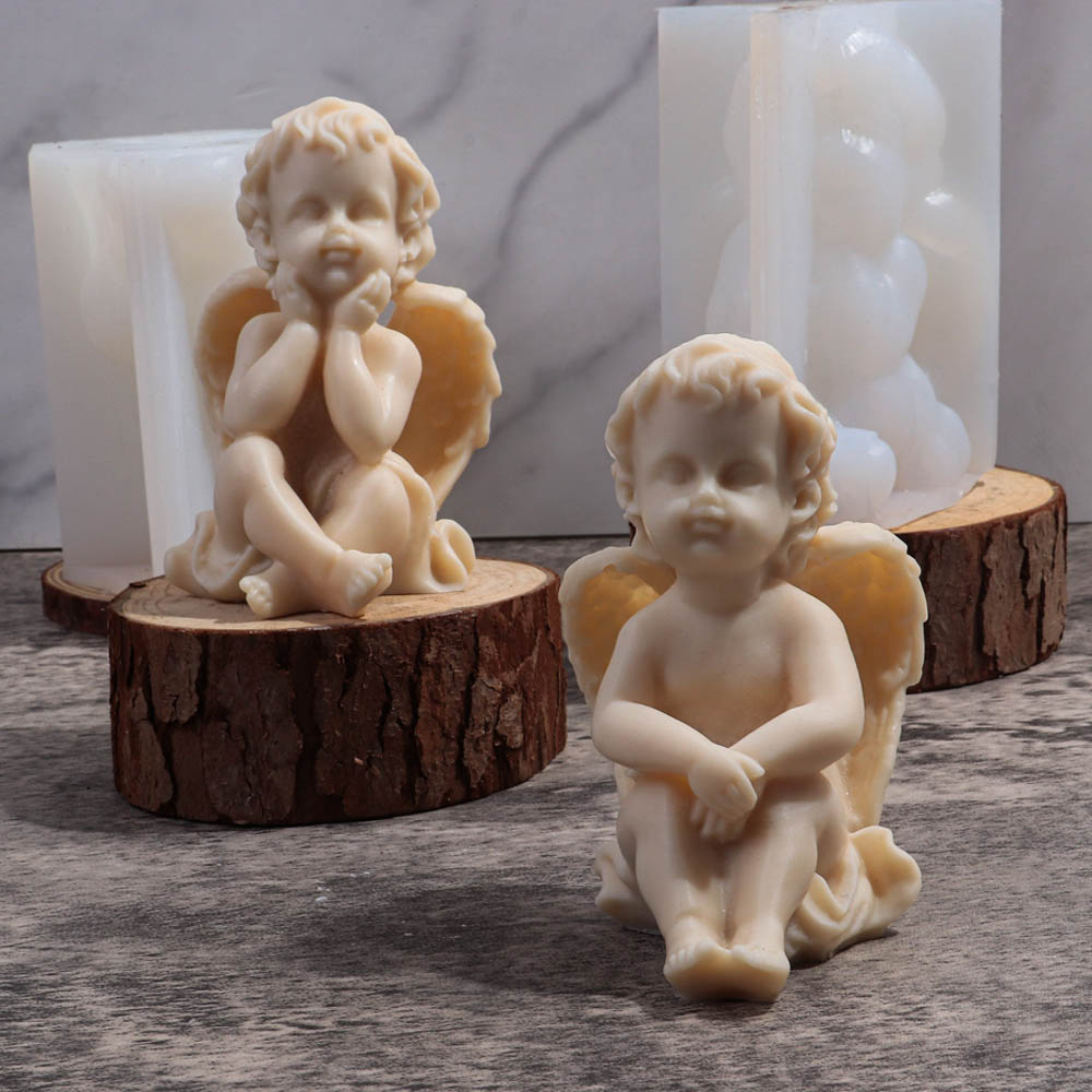 3D Angel Children Silicone Mol - مراجعة Candle Making Kit For Kids وسعره