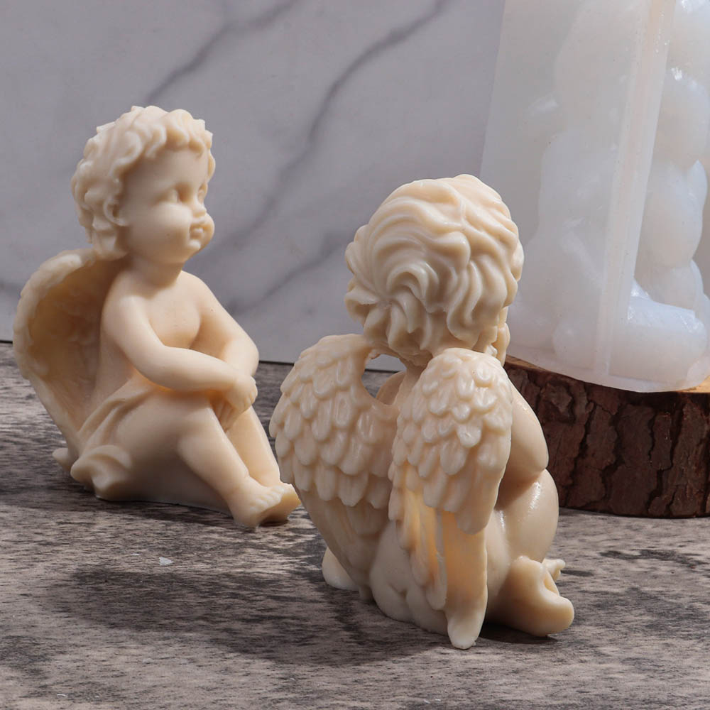 3D Angel Children Silicone Mol - مراجعة Candle Making Kit For Kids وسعره