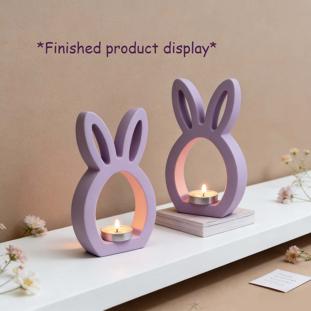 DIY 3D Hollow Rabbit & Love Si - مراجعة Candle Making Fat وسعره
